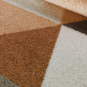 Szaro-brązowy dywan z geometrycznym wzorem, krótki włos Milano GLO005 Oferta