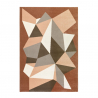 Szaro-brązowy dywan z geometrycznym wzorem, krótki włos Milano GLO006 Sprzedaż
