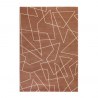 Brązowy dywan z geometrycznym wzorem, krotki włos Mialno GLO007 Sprzedaż
