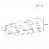 Jednoosbowe łóżko ze schowkami i światłami LED 80x190 cm Geneva Twin Zakup