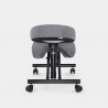 Krzesło klęcznik ergonomiczne materiałowe Balancesteel Lux 