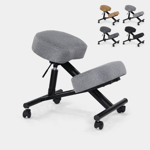 Krzesło ortopedyczne oraz ergonomiczne materiałowe Balancesteel Lux