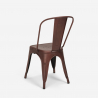 metalowe krzesło vintage styl industrialny shabby chic Lix steel old 