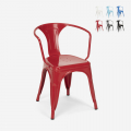 stalowe kuchenne krzesło Lix styl industrialny steel arm Promocja