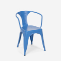 stalowe kuchenne krzesło Lix styl industrialny steel arm 