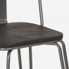 Stalowe krzesło kuchenne z drewnianym siedziskiem Ferrum One Model