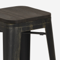 metalowy stołek barowy z drewnianym siedziskiem brush up Katalog