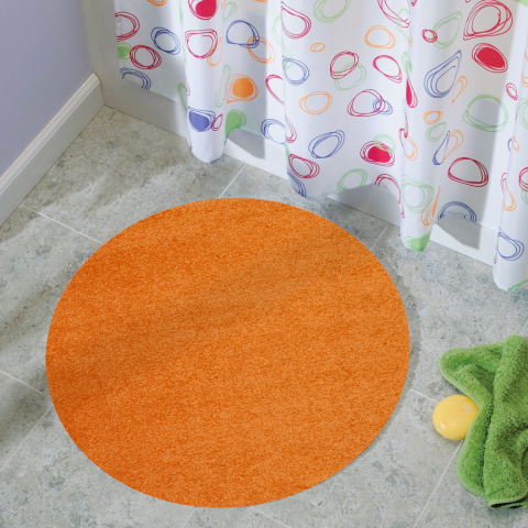 Pomarańczowy dywanik łazienkowy 80 cm Casacolora CCTOARA Promocja