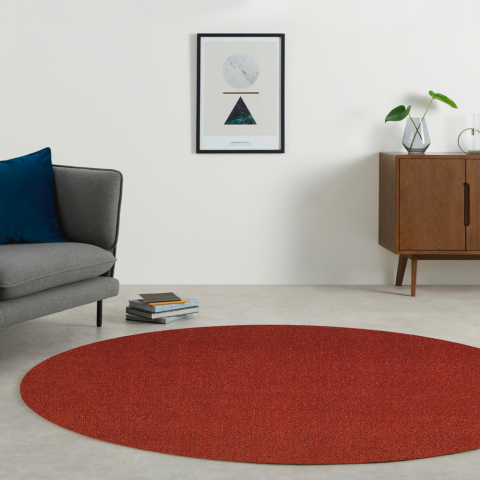 Ciemnopomarańczowy dywan, okrągły 80cm Casacolora CCTOMAT Promocja