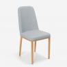 Krzesło kuchenne z efektem drewna Davos Light Model