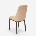 Materiałowe krzesło kuchenne z metalowymi nogami Davos Dark Zakup