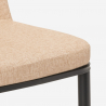 Materiałowe krzesło kuchenne z metalowymi nogami Davos Dark 