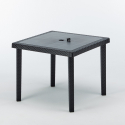 Zestaw 12 kwadratowych stołów PolyRattan 90x90 cm Grand Soleil Boheme Środki
