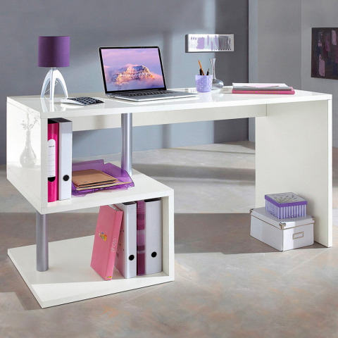 Białe biurko do pokoju lub studia 140x60 cm Bolg Promocja