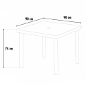 Zestaw 12 kwadratowych stołów PolyRattan 90x90 cm Grand Soleil Boheme Koszt