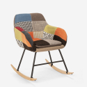 Materiałowe krzesło patchwork na biegunach nowoczesne Woodpecker Środki