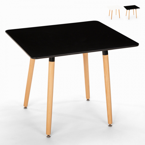 Drewniany stół do jadalni, kwadratowy 80x80 cm Fern Promocja