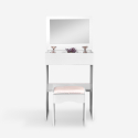 Toaletka kosmetyczna do makijażu z lustrem oraz stołkiem Olivia Oferta