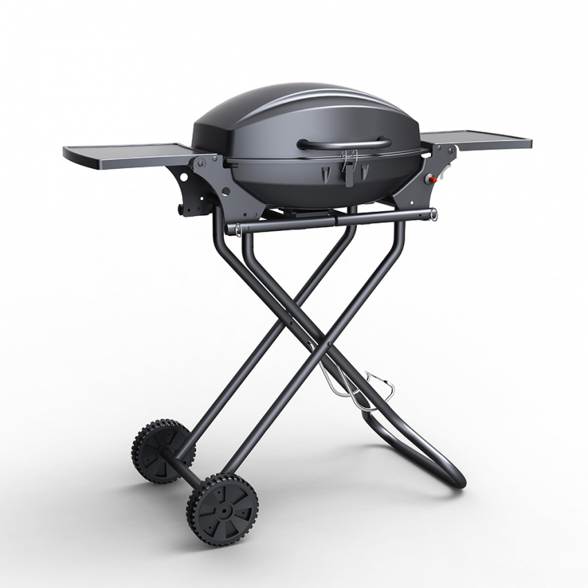 Grill gazowy BBQ ze stali nierdzewnej 1 palnik, na kółkach Bernese Fr Promocja Grill gazowy BBQ ze stali nierdzewnej 1 palnik, na kółkach Bernese Fr Promocja