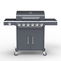 Grill gazowy ze stali nierdzewnej 6 palników na kółkach Creola De Oferta