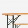 Drewniany zestaw mebli ogrdowych stół 220x80 cm oraz 2 ławki Oletan Rabaty