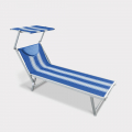 Leżak plażowy z zadaszeniem aluminiowy Santorini Stripes Promocja