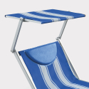 Leżak plażowy z zadaszeniem aluminiowy Santorini Stripes Oferta