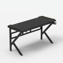 Biurko gamingowe 160x60cm uchwyt na picie i słuchawki Sportbot 160 LED Środki