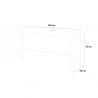 Białe metalowe biurko z drewnianym blatem 160x70 cm Bridgeblack 160 