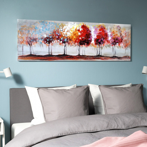 Ręcznie malowany obraz na płótnie 140x45 cm Four Seasons Promocja