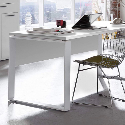 Białe biurko 170x80cm do biura lub gabinetu Ghost-Desk