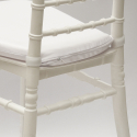 Zestaw 4 białych poduszek antypoślizgowych Chiavarina Napoleon krzesło Sprzedaż