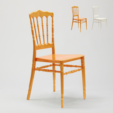 Krzesło z polipropylenu do kuchni, ogrodu, baru i restauracji Napoleon III