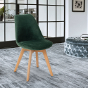 Drewniane krzesło kuchenne lub barowe z poduszką Dolphin Lux Wybór