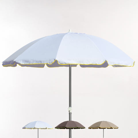 Bawełniany parasol plażowy z bawełny Rome Nature 220 cm