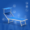 Zestaw 4 aluminiowych leżaków plażowych Italia 