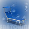 Zestaw 4 aluminiowych leżaków plażowych Santorini 