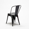 Zestaw mebli do jadalni stół z drewnianym blatem + 4 metalowe krzesła Pigalle 