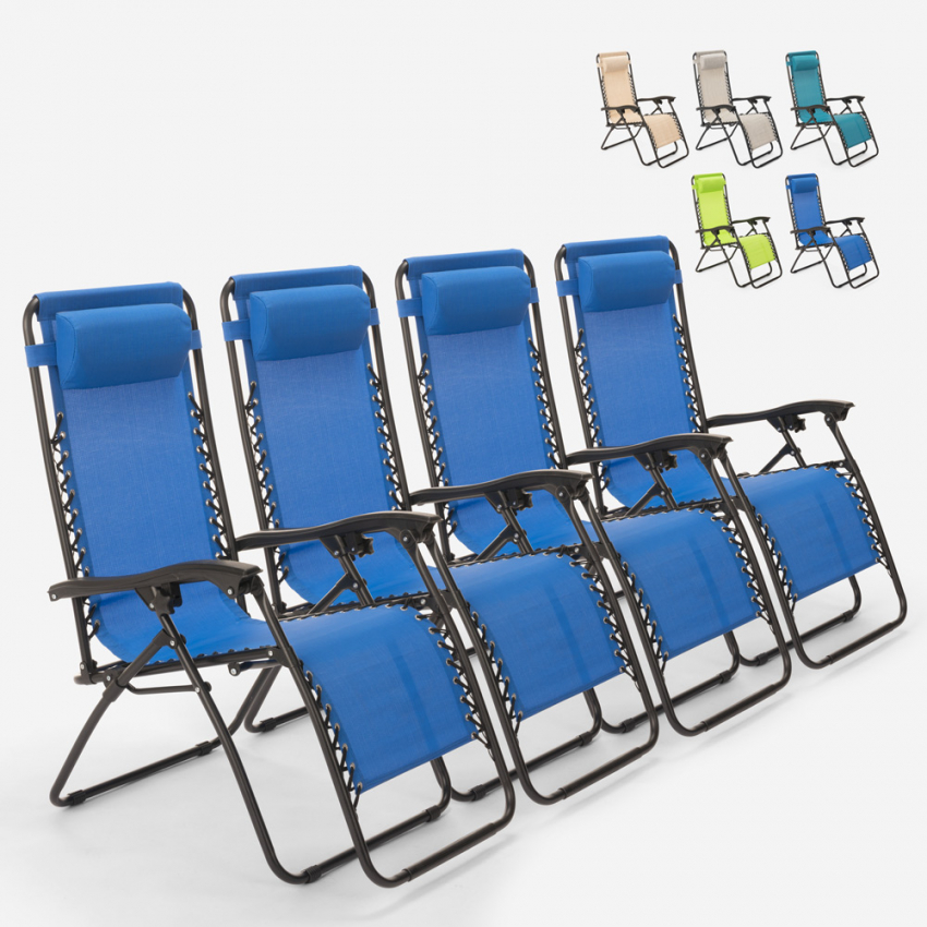 4szt rozkładane krzesło ogrodowe z poduszką Emily Zero Gravity Oferta 4szt rozkładane krzesło ogrodowe z poduszką Emily Zero Gravity Oferta
