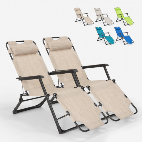 2szt rozkładane krzesło ogrodowe z poduszką Emily Lux Zero Gravity Promocja