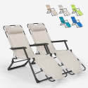 2szt rozkładane krzesło ogrodowe z poduszką Emily Lux Zero Gravity Model