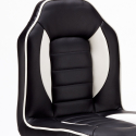 Stołek barowy z podnożkiem Racing Design Leatherette do sal gier Środki