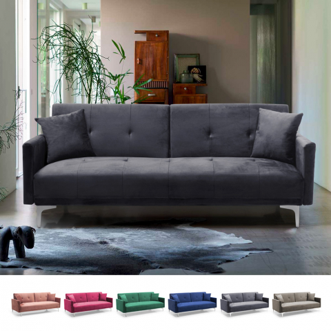 Nowoczesna sofa rozkładana 3 osobowa clic clac Villolus velvet Promocja