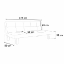 Rozkładana kanapa 3-osobowa idealna do salonu lub sypialni Topazio 
