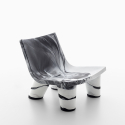 Fotel Lounge czarno biały idealny do każdego otoczenia Design Slide Low Lita Anniversary Sprzedaż