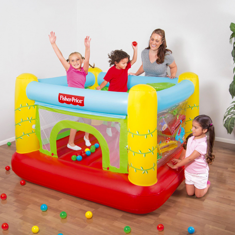 Dmuchana trampolina dla dzieci z piłeczkami 93542 Bestway Jumptacular