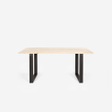 Metalowy stół do jadalni z drewnianym blatem, prostokątny 160x80cm Rajasthan 160 Cechy