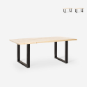 Metalowy stół do jadalni z drewnianym blatem, prostokątny 160x80cm Rajasthan 160 Wybór