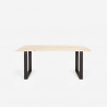 Metalowy stół do jadalni z drewnianym blatem, prostokątny 180x80 Cm Rajasthan 180 Cechy