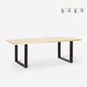 Metalowy stół do jadalni z drewnianym blatem, prostokątny 200x80 Cm Rajasthan 200 Wybór